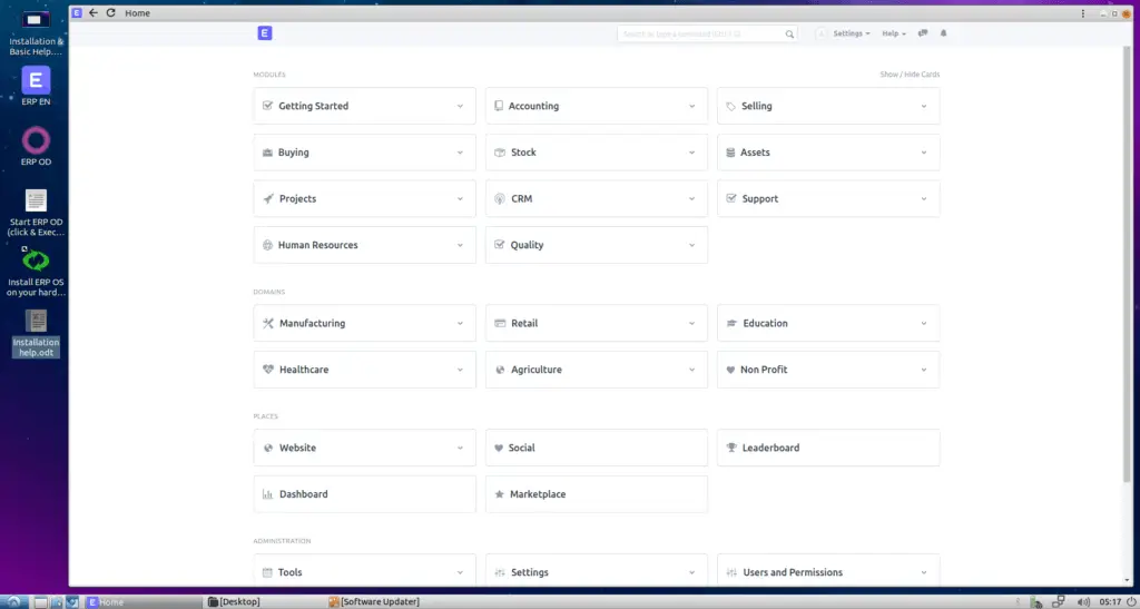 RoshanTech ERP OS Screenshot 1