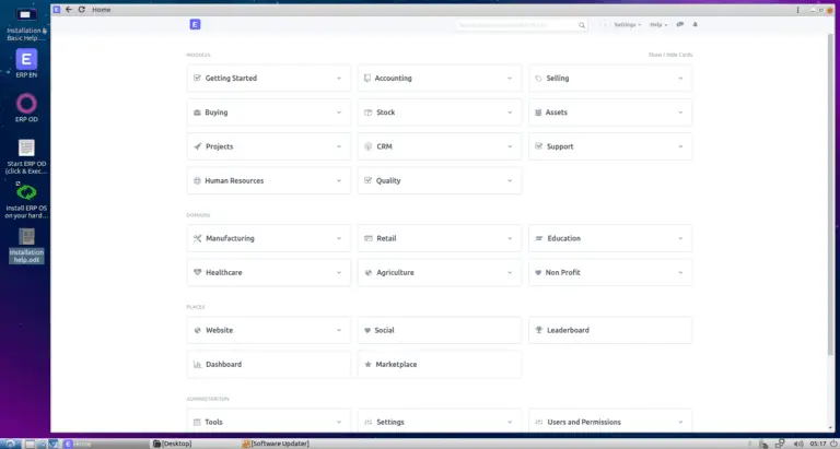 RoshanTech ERP OS Screenshot 1